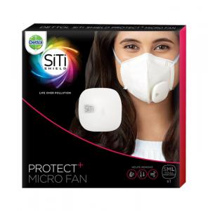 Dettol siti shield protect plus n95 micro fan with dettol siti shield protect plus n95 anti pollution smart mask s